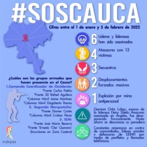 Colombia, Cauca, crisis, alerta