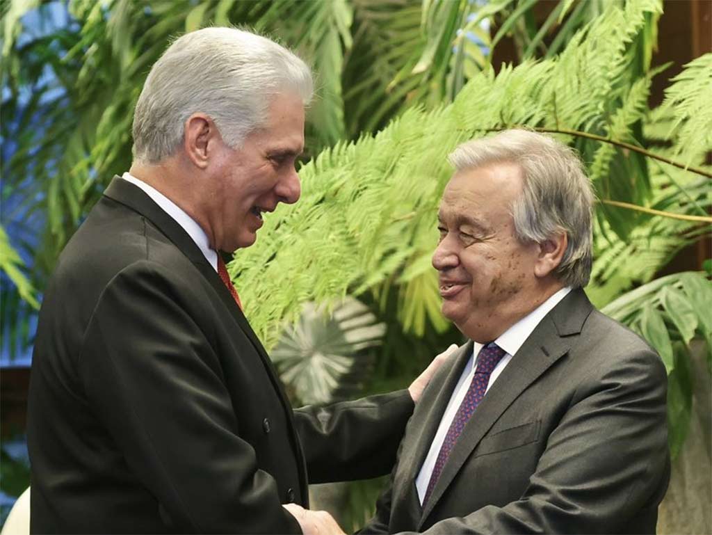 DíazCanel and Guterres recognize the relevance of the G77 Summit